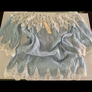 NWT Blue Sheer Dress.